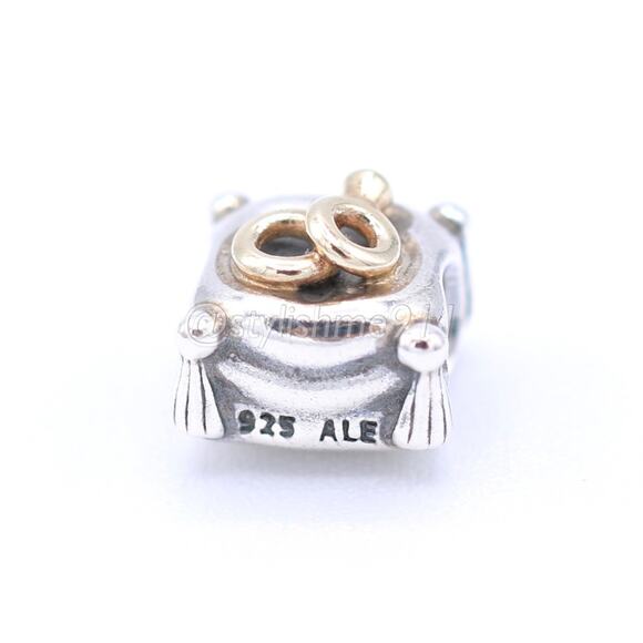 Authentic PANDORA Romantic Union Charm with 14K Gold - 790549D - Picture 7 of 11